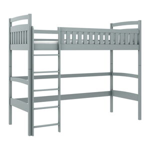 Sivá vyvýšená detská posteľ 80x160 cm Mia - Lano Meble