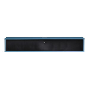 Čierny/modrý TV stolík 133x22 cm Mistral – Hammel Furniture