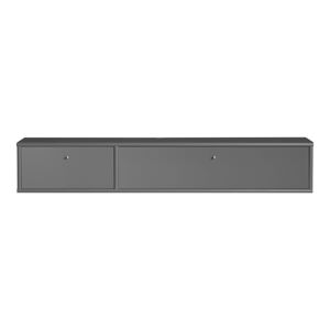 Antracitovosivý TV stolík 136x22 cm Mistral – Hammel Furniture