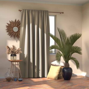 Taupe zatemňovací/termo záves 140x245 cm Pleat – Restilo
